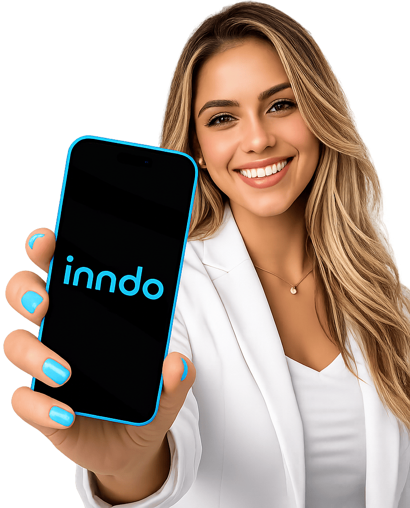 Usuária contratando suporte técnico da inndo pelo celular